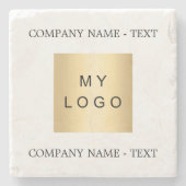 企業ロゴ文字スローガン ストーンコースター (正面)