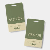 企業ロゴ訪問者バッジ バッジ (正面＆裏面)