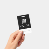 企業ロゴ訪問者バッジ（返却依頼付き） バッジ (手持ち)