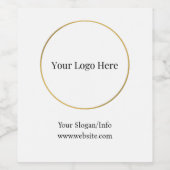 企業ロゴ エレガント ブランド ビジネス テンプレート ワインラベル (シングルラベル)