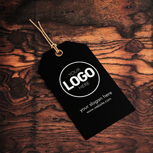 企業ロゴ - グレーとブラックの価格タグ ギフトタグ
