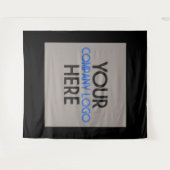 企業ロゴ トレードショー 背景 黒 タペストリー (正面(横))