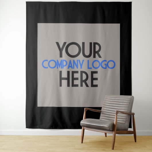 企業ロゴ トレードショー 背景 黒 タペストリー (インサイチュ)