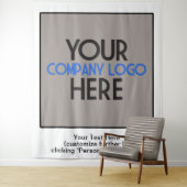 企業ロゴ ビジネス トレード ショー 白い背景 タペストリー (インサイチュ)