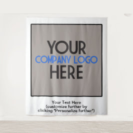 企業ロゴ ビジネス トレード ショー 白い背景 タペストリー