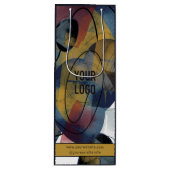 企業ロゴ ビジネス ブランド アブストラクト ワインギフトバッグ (正面)