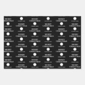 企業ロゴ メリークリスマス 赤 黒 金 ラッピングペーパーシート (正面3)