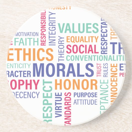 「企業倫理」 コースター (正面)