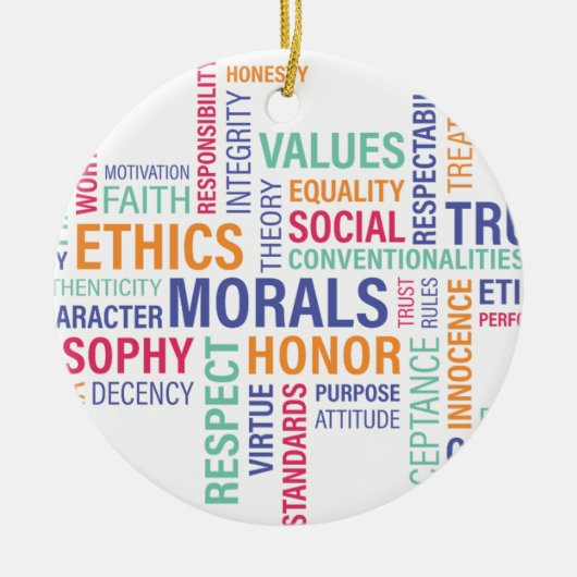 「企業倫理」 セラミックオーナメント (正面)