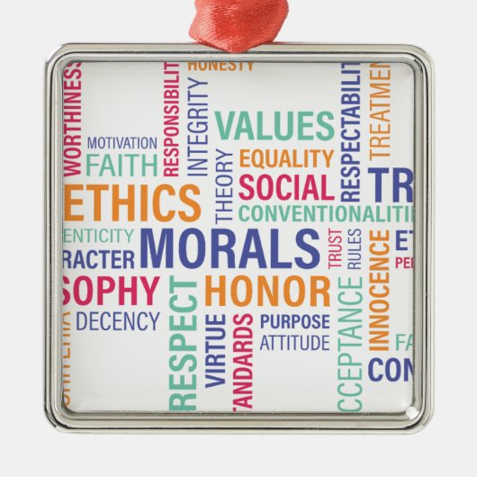 「企業倫理」 メタルオーナメント (正面)