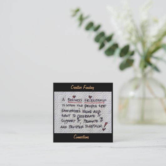 企業友好 スクエア名刺 (スタンド正面)