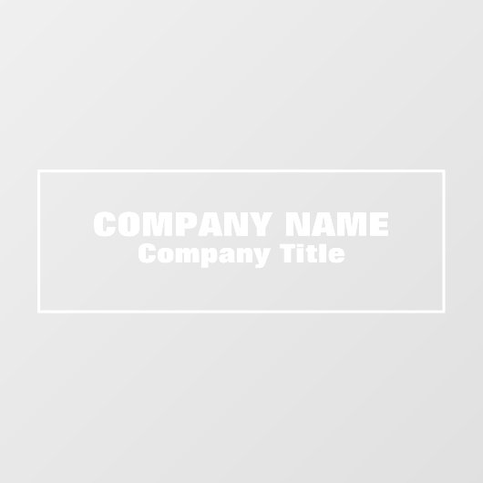 企業名 ウィンドウサイン (シート)