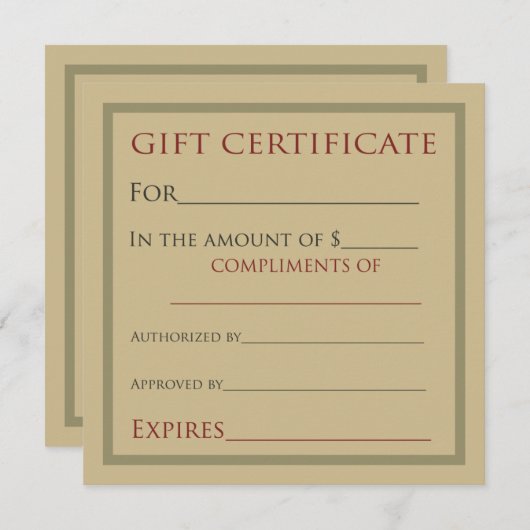 企業向けギフト券 (正面/裏面)