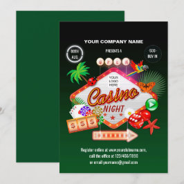 企業夏季休暇カジノナイト招待状 招待状