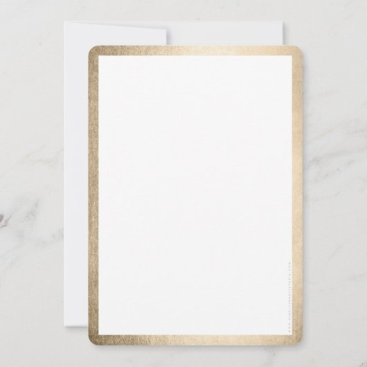 企業感謝ディナーモダンビジネス金ゴールド 招待状 (裏面)