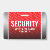 企業深紅と鋼鉄のセキュリティ バッジ (裏面)