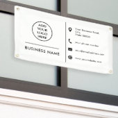 企業用プロフェッショナル ビジネス カンパニー ロゴ 横断幕 (ビルの外側)