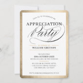 企業評価パーティーモダン事業金ゴールド 招待状 (正面)