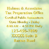 企業詳細をパーソナライズする ブラックゴールド ウィンドウサイン (シート3)