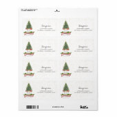 企業 ホワイト 偽 ピンク グリッター メリークリスマス ラベル (フルシート)