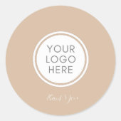 企業 & 小売ステッカー ラウンドシール (正面)