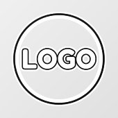 企業・法人向けカスタムロゴマーク ストア ウィンドウサイン (シート)