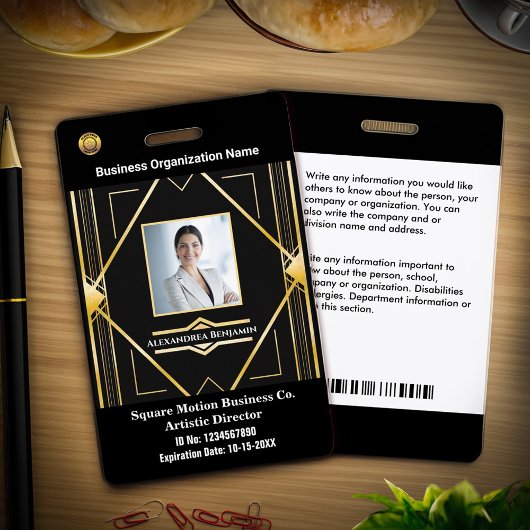 企業 社員 写真 ロゴ バーコード ID バッジ