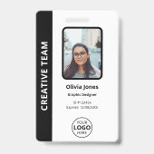 企業 社員 写真 ID QRコード ブラック バッジ (正面)