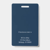 企業 社員 青 ロゴ スタッフ ID バッジ (裏面)