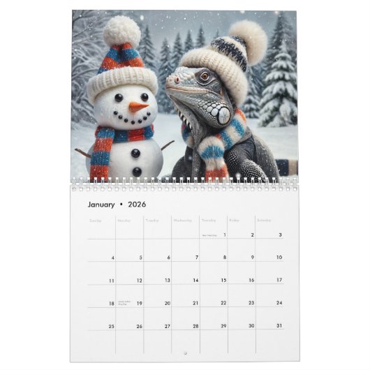 伊グアナ カレンダー (1月 2026)