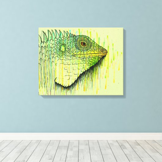 伊グアナ キャンバスプリント (インサイチュ (ウッドフロア))