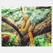 伊グアナ フリースブランケット (正面(横))