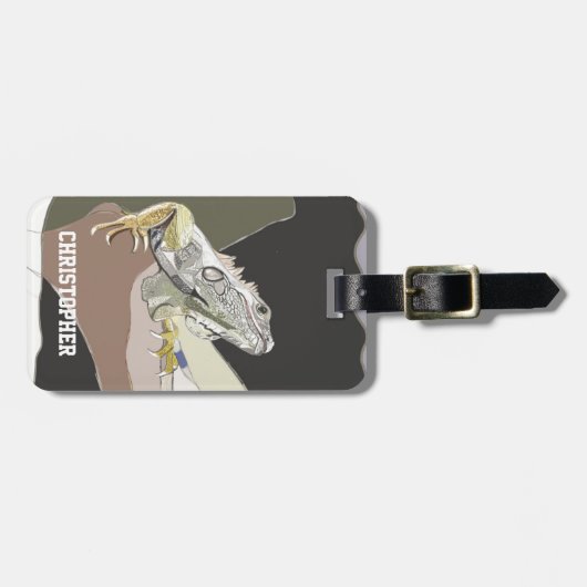 伊グアナ ラゲッジタグ (正面横)