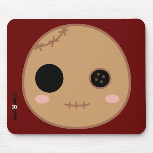 伊丹ブードゥーの人形の頭部 マウスパッド (正面)