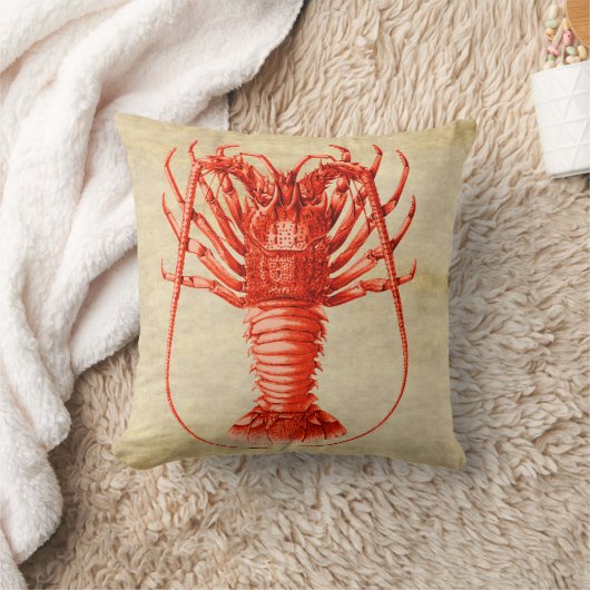 伊勢エビの航海のなテーマの枕 クッション (ブランケット)