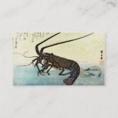 伊勢海老・エビ - サザエ・タイラギ・シャコ・カニ・ズワイガニ・ケガニ・セミエビ・モエビ・ヤリイカ・ 名刺 (裏面)