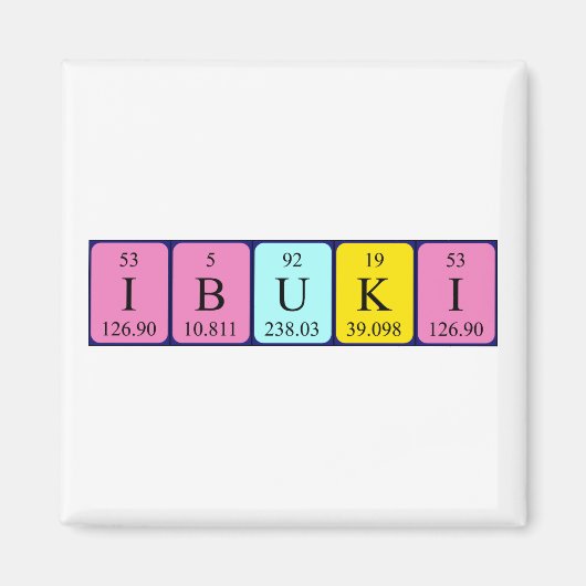 伊吹周期表名磁石 マグネット (正面)