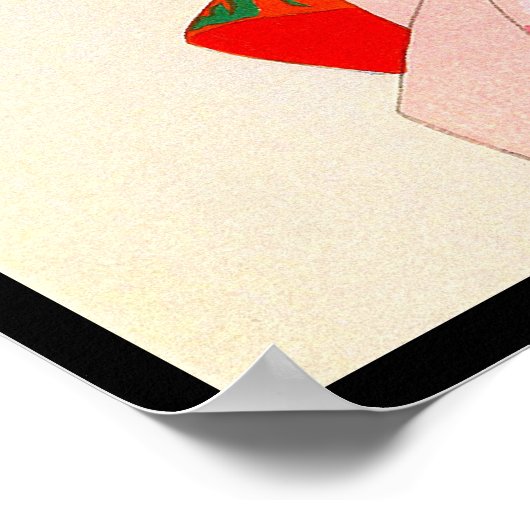 伊東神水メイクアップ日本芸者女性 ポスター (角)