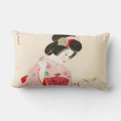伊東神水メイクアップ日本芸者女性 ランバークッション (裏面)