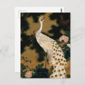 伊東若冲の松の古木と孔雀 ポストカード (正面/裏面)