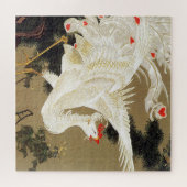 伊東若冲の松の木と白の鳳凰 ジグソーパズル (横)