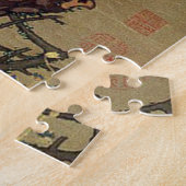 伊東若冲の松の木と白の鳳凰 ジグソーパズル (側面)