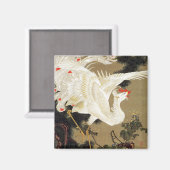 伊東若冲の松の木と白の鳳凰 マグネット (正面/裏面)