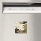 伊東若冲の松の木と白の鳳凰 マグネット (インサイチュ (食洗機))