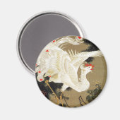 伊東若冲の松の木と白の鳳凰 マグネット (正面/裏面)
