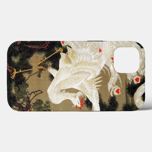 伊東若冲の松の木と白の鳳凰 Case-Mate iPhoneケース (裏面 (横))