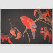 伊東若冲レッドオウム樹枝約1900年 薄葉紙 (正面)