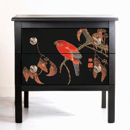 伊東若冲レッドオウム樹枝約1900年 薄葉紙