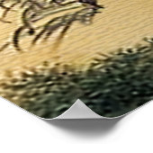 伊藤若冲によるニワトリとアジサイ ポスター (角)