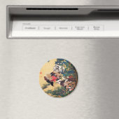 伊藤若冲のアジサイの鶏と鶏 マグネット (インサイチュ (食洗機))